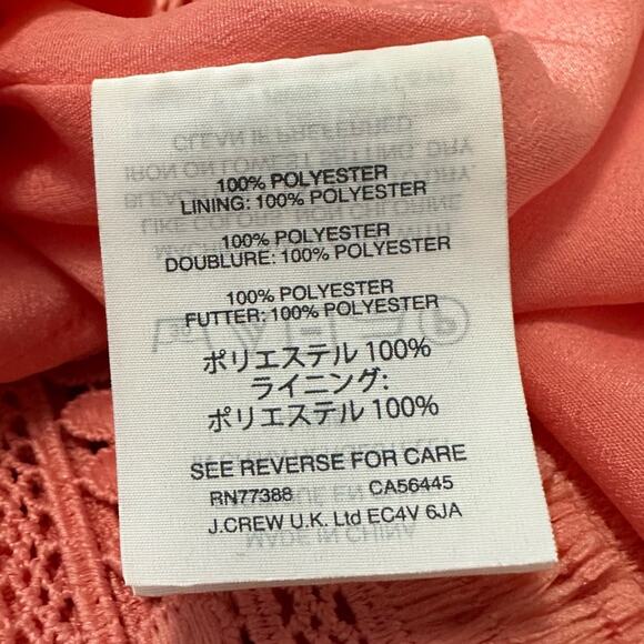 J. Crew Pink Embroidered Fringe Sheath Dress Summer Office Business Casual Sz 10 - Picture 13 of 14